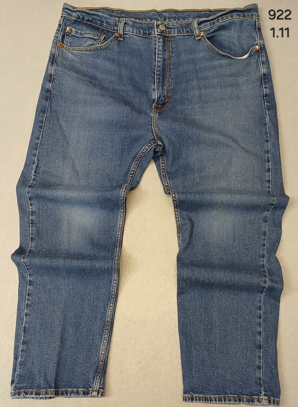 Levi's 505 (40x30) Men's Straight Leg Blue Denim Jeans